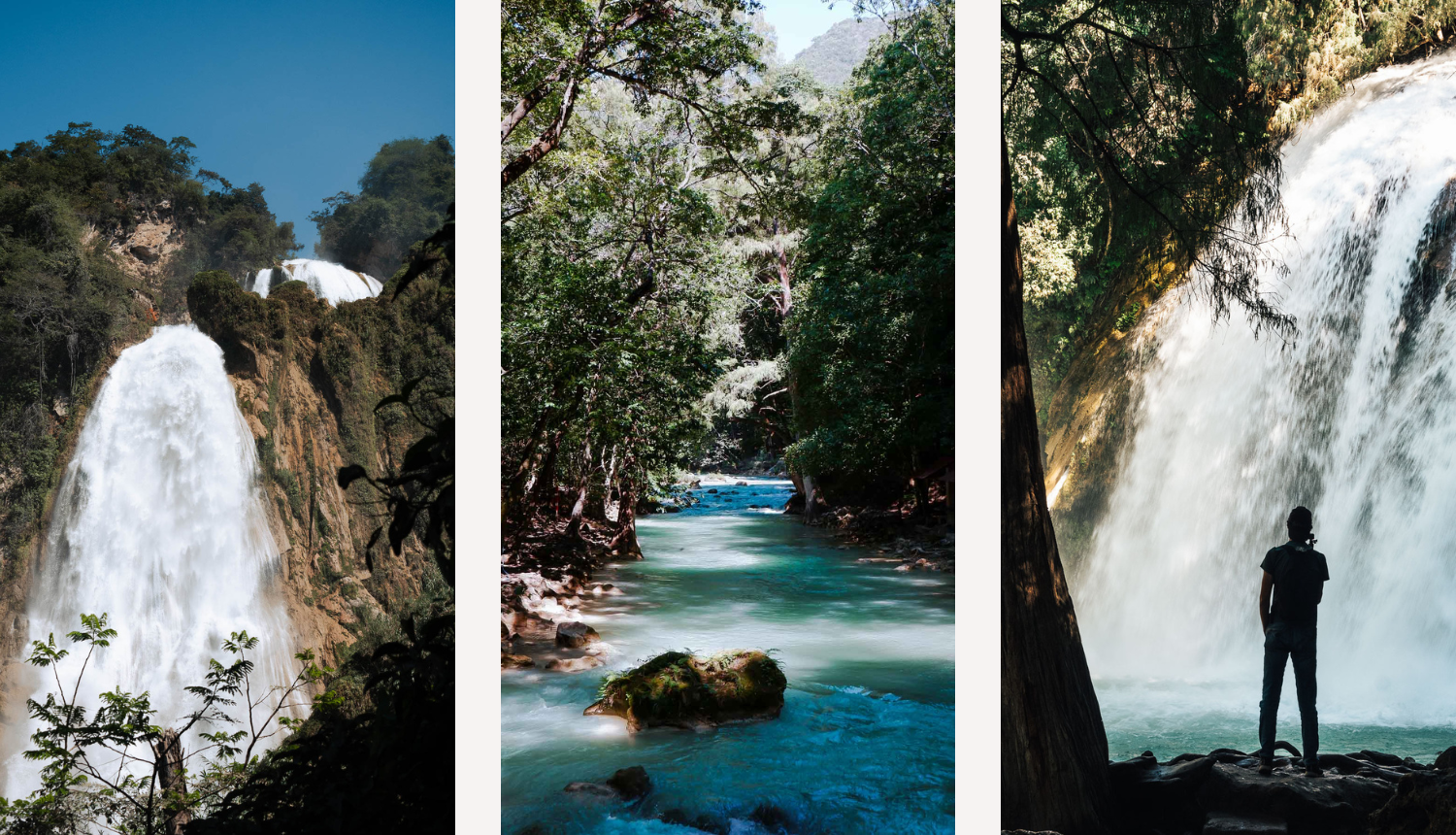 Waterfalls El Chiflon, Chiapas, one of the biggest waterfalls of the state